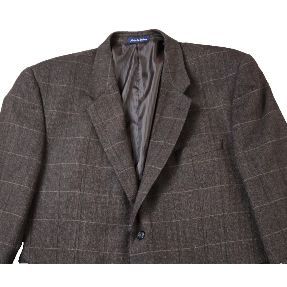 Alan Flusser Men's Single Breasted Sport Coat Blazer Lambswool Cashmere 48R - Picture 2 of 15
